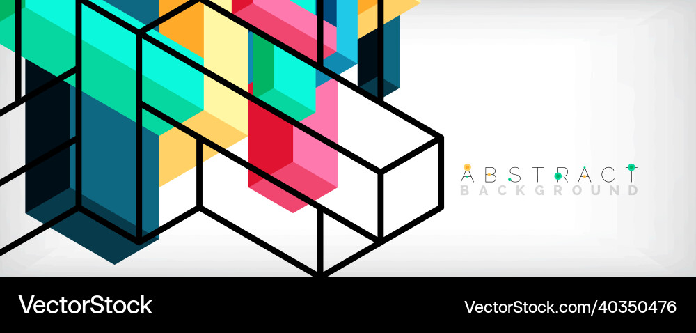 Abstract background 3d cubes cubic elements Abstract background 3d cubes cubic elements vector image