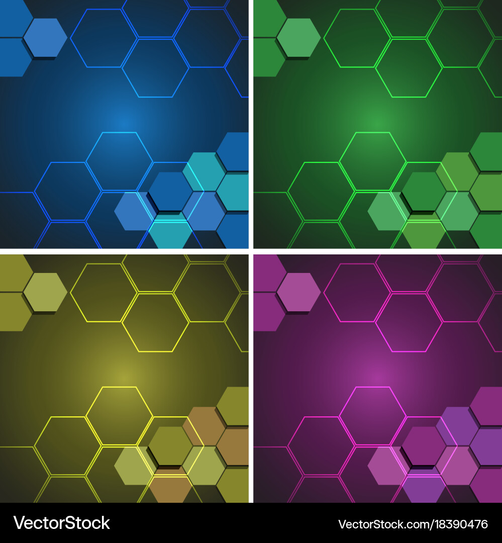 Background pattern with hexagon shapes vector image