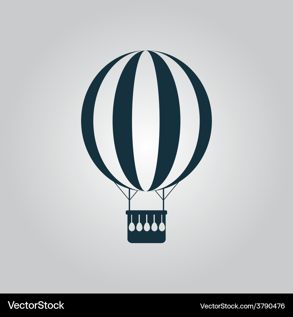 Balloon journey web icon sign and button vector image