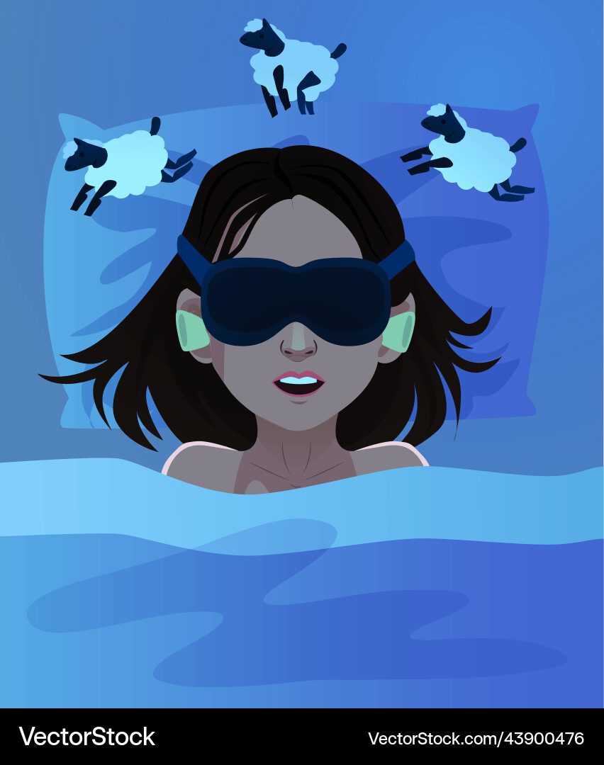 Cartoon Mädchen in Pyjamas schlafen in der Nacht und sieht Cartoon Mädchen in Pyjamas schlafen in der Nacht und sieht vektorbild
