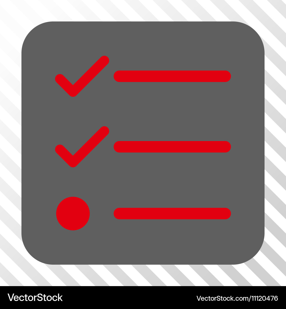 Checklist rounded square button vector image