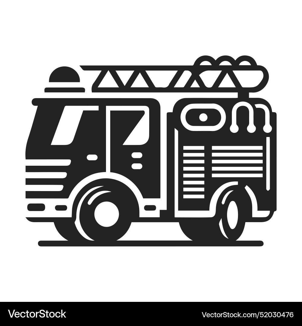 Clean fire engine sharp design Vector Image