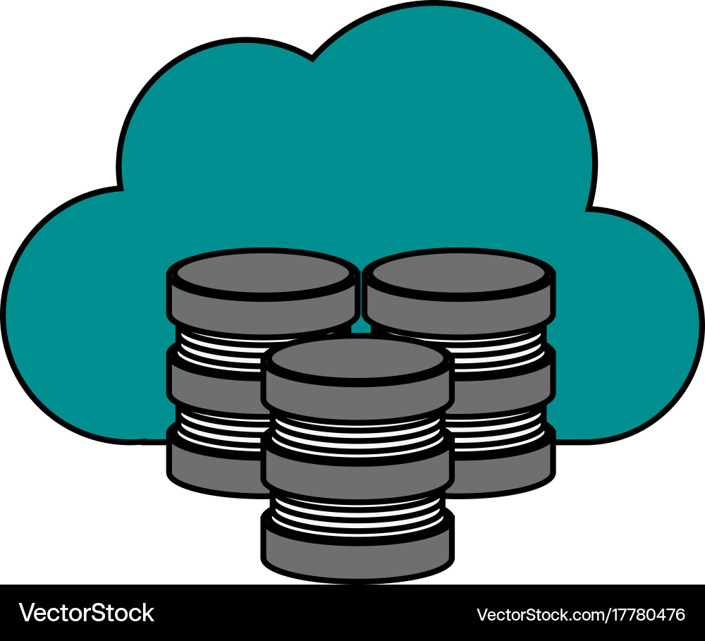 Databases data center icon image Vector Image