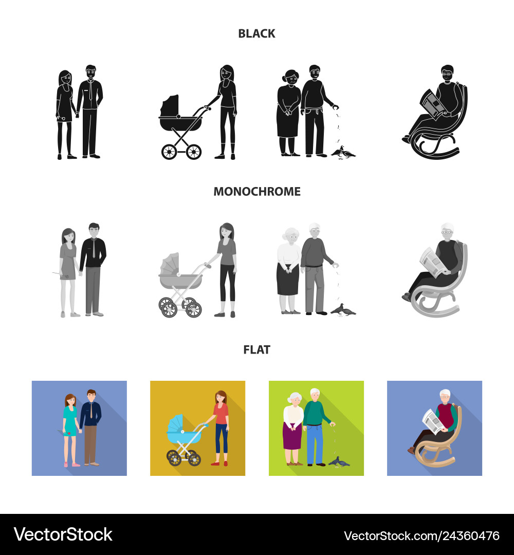 Design of character and avatar symbol set Vector Image