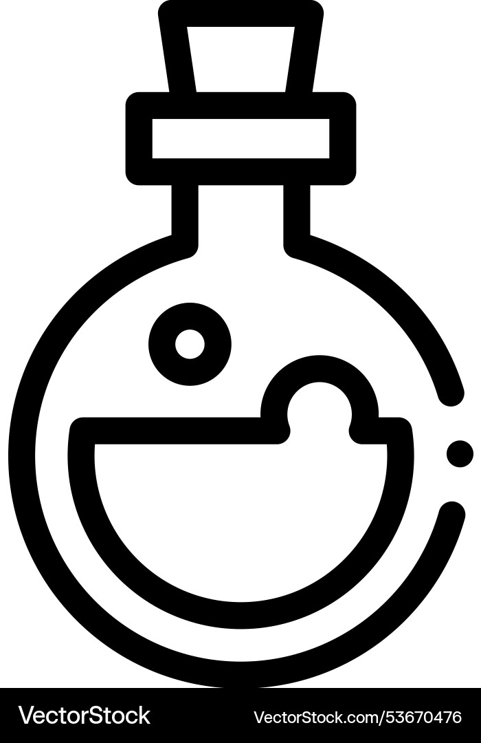 Flask icon thin linear style design isolated Flask icon thin linear style design isolated Vector Image
