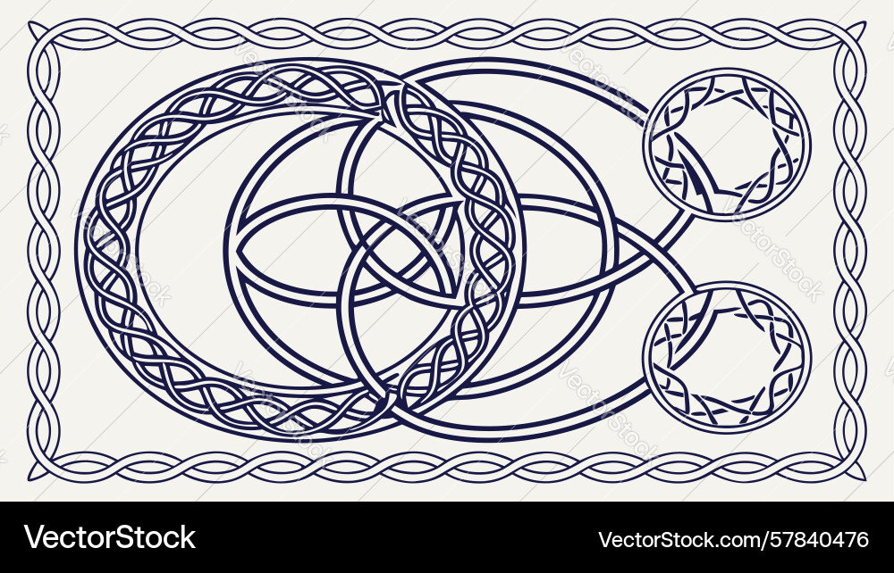 Intricate circular celtic knot abstract pattern Vector Image