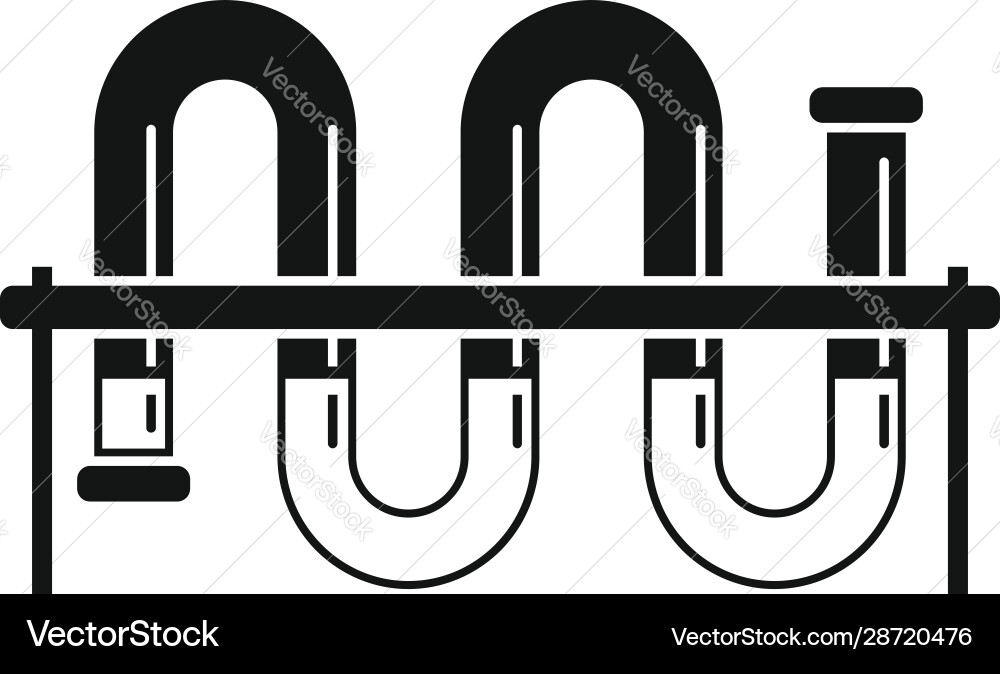 Lab pipe icon simple style vector image
