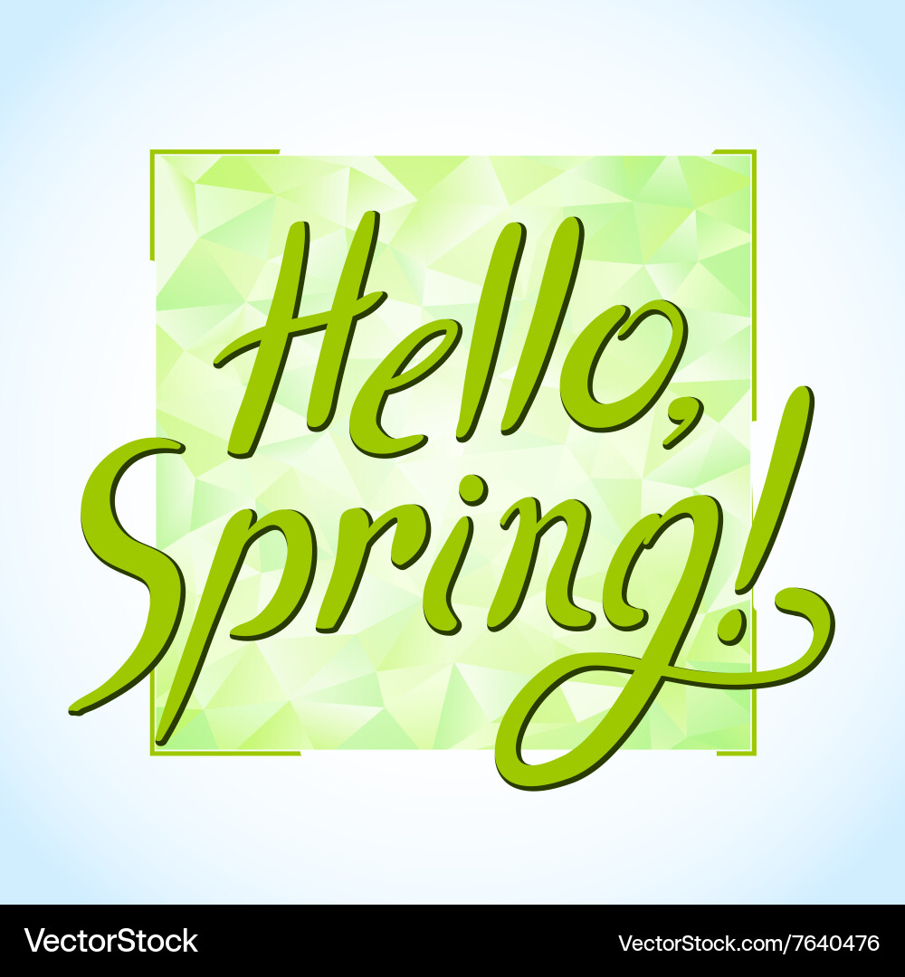 Spring hello Vector Image