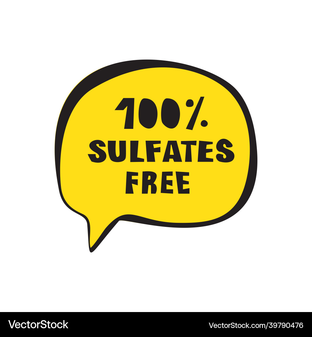 Sulfates free text no lettering Sulfates free text no lettering vector image