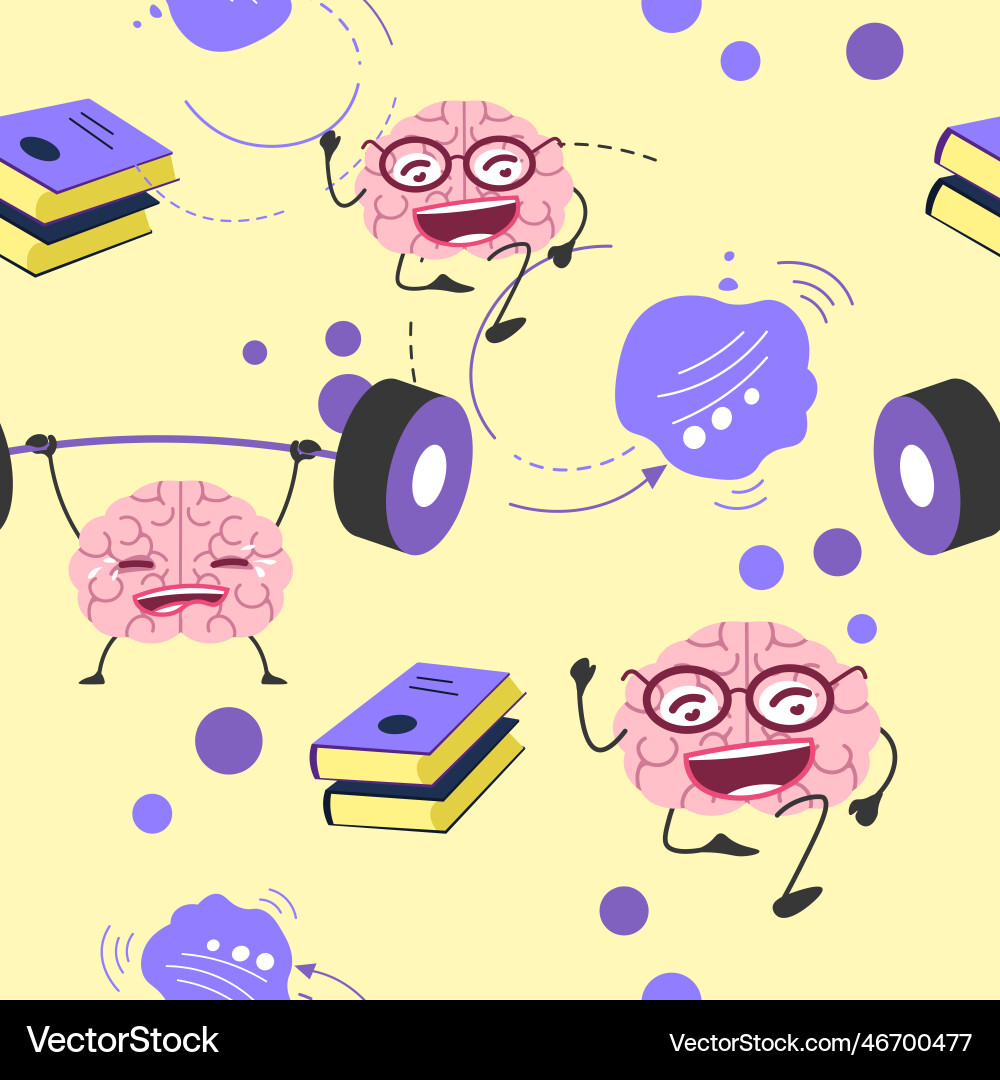 Active brain training and reading print Active brain training and reading print vector image