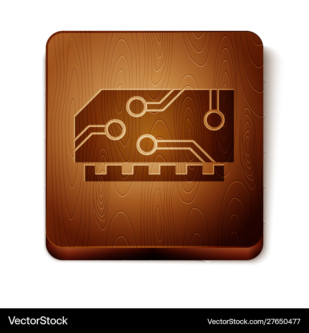 Brown ram random access memory icon isolated Brown ram random access memory icon isolated vector image