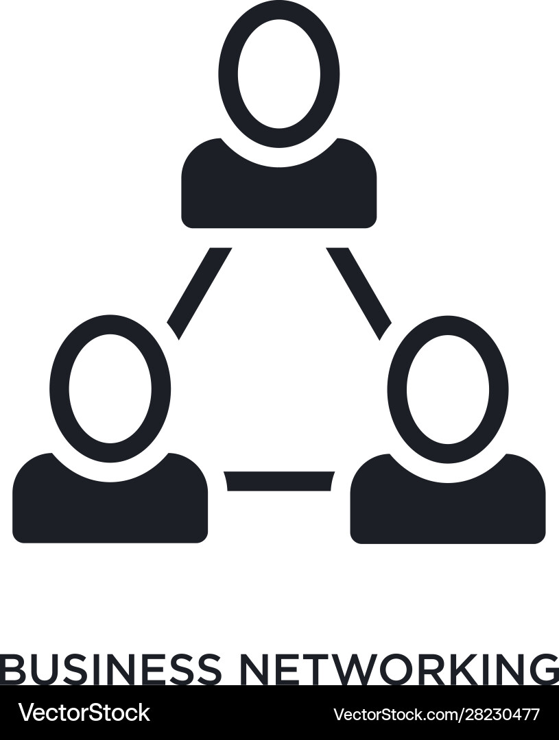 Business networking isolated icon simple element vector image