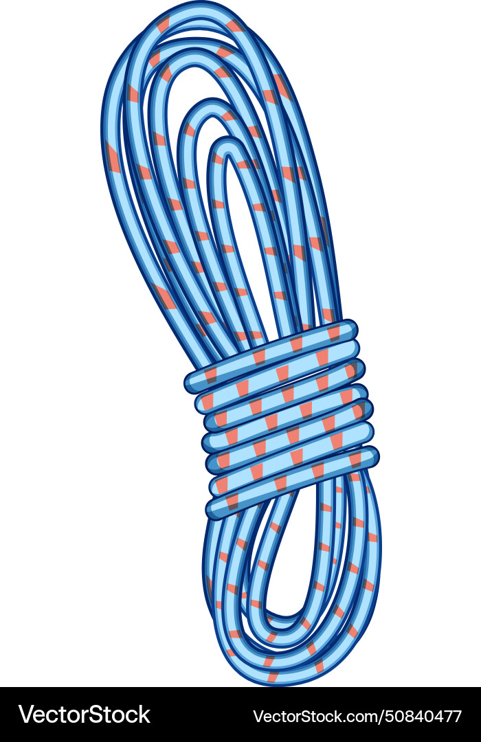 Circle cord rope cartoon Royalty Free Vector Image