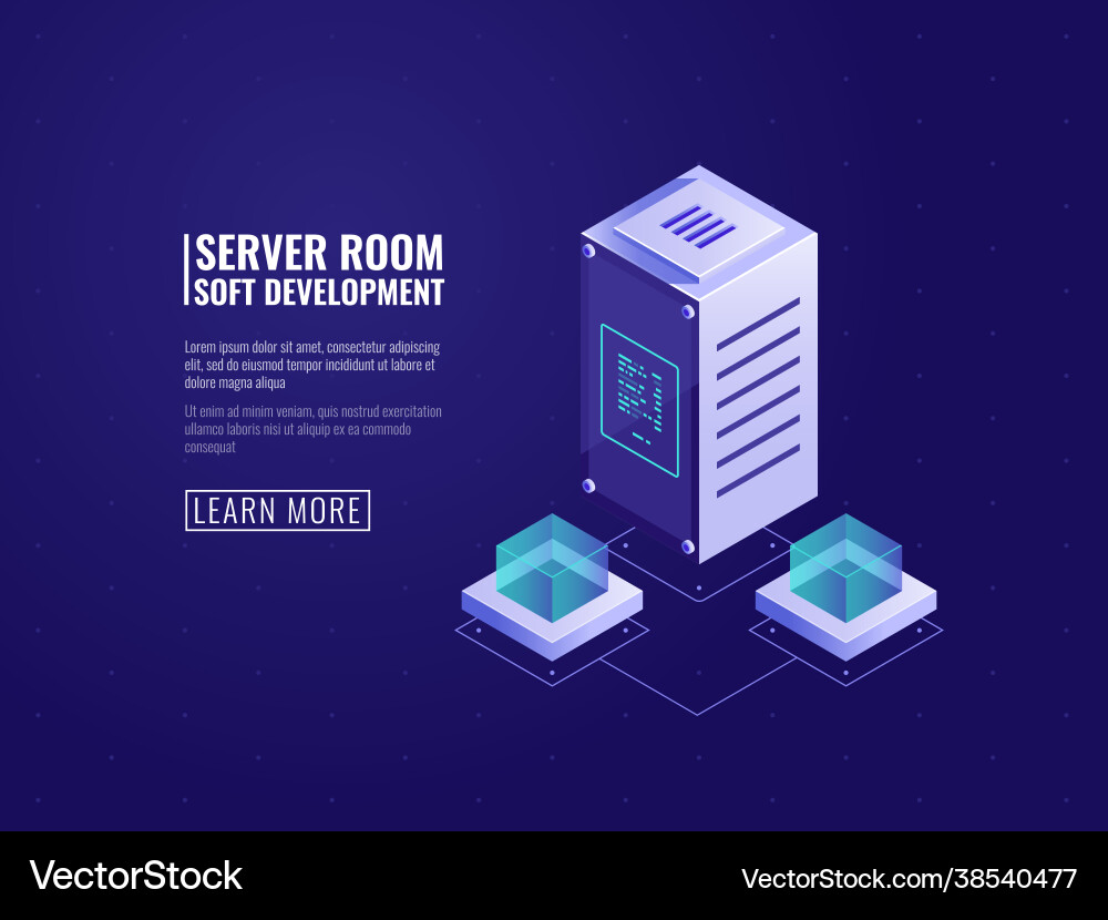 Computer technology and data science concept Computer technology and data science concept Vector Image