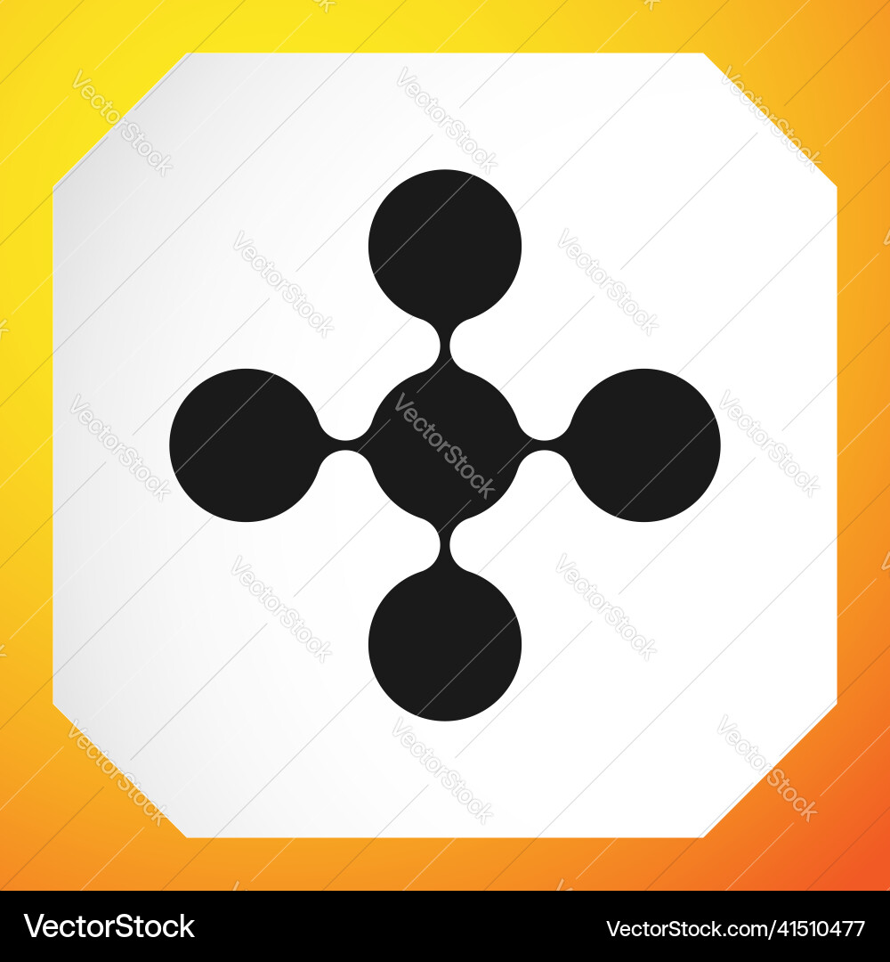 Connected circles nodes as technology tech Vector Image