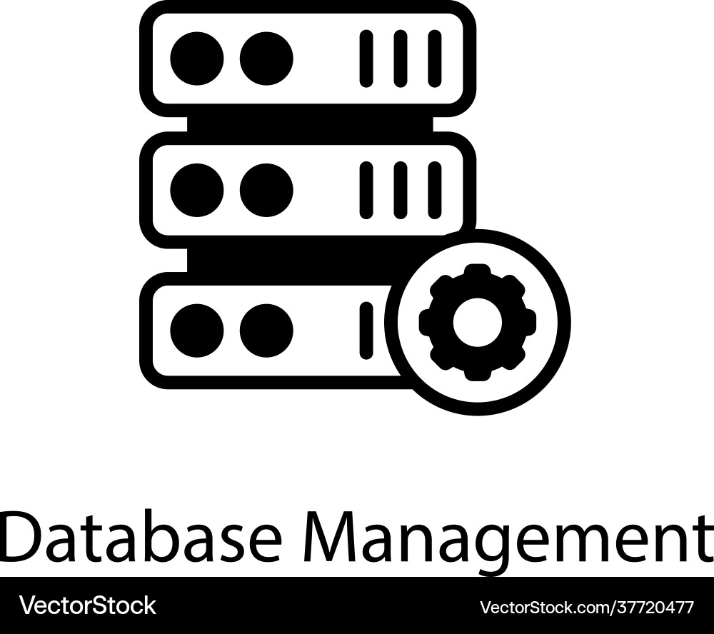 Database management vector image