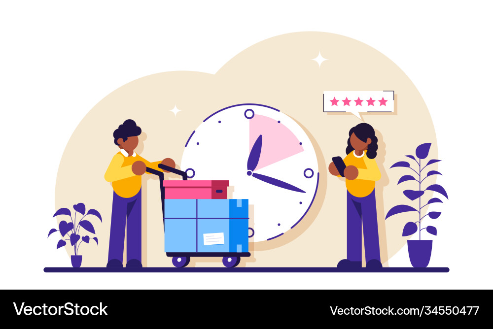 Delivery website ui order list express mail vector image