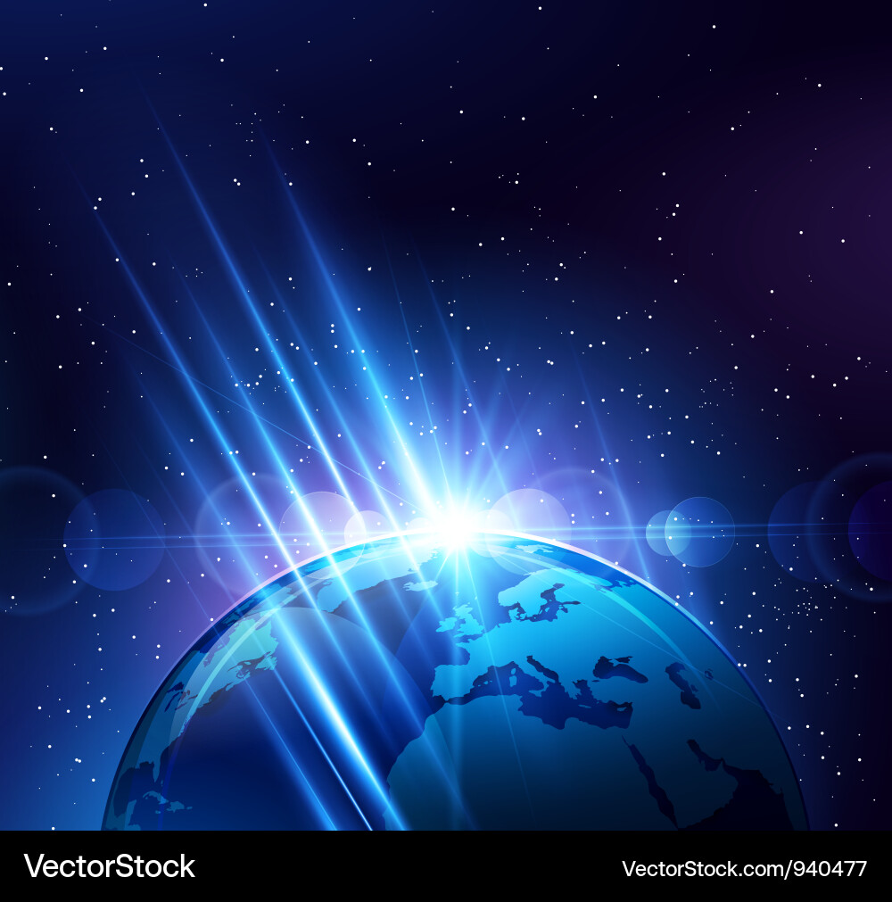 Earth in Radiant Light vector image