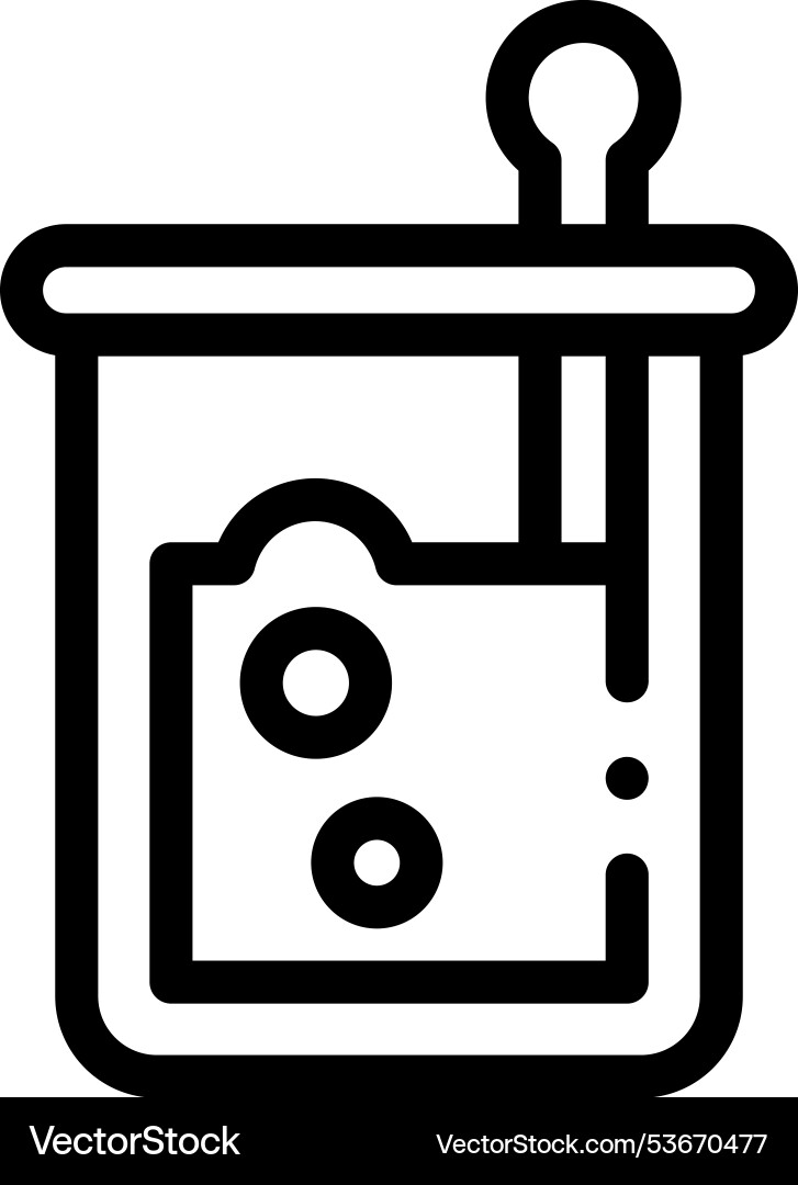 Flask icon thin linear style design isolated Vector Image