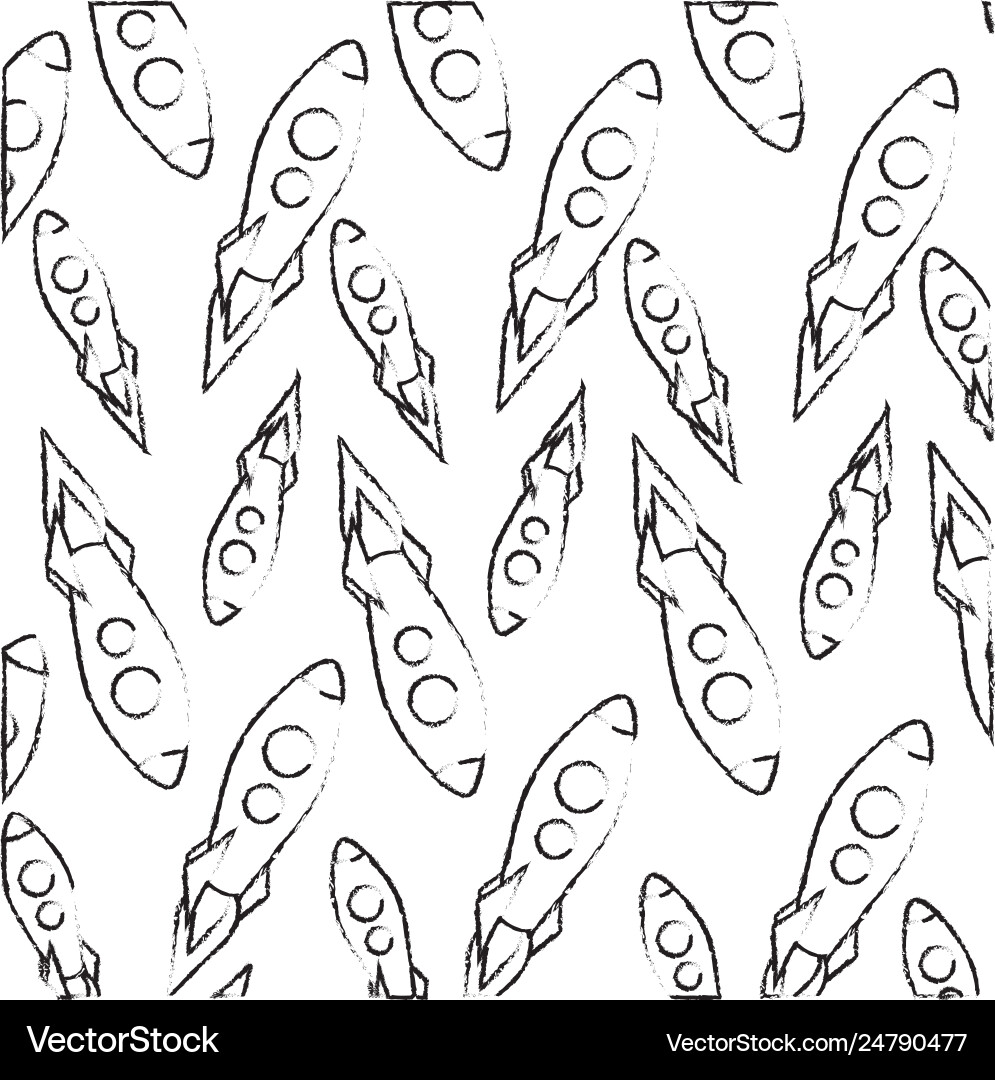 Flying rocket launch startup project pattern Vector Image