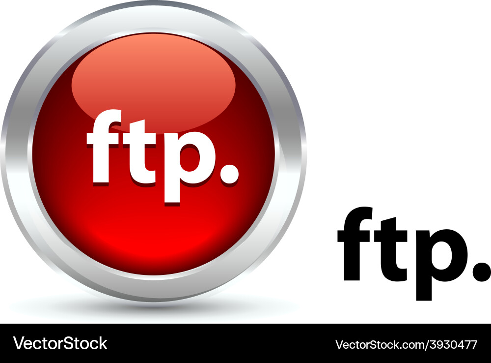 Ftp button Vector Image