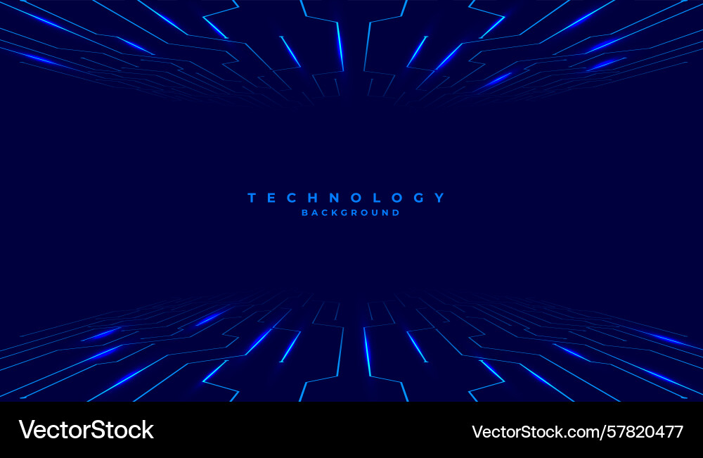 Futuristic tech circuit line perspective backdrop Futuristic tech circuit line perspective backdrop vector image