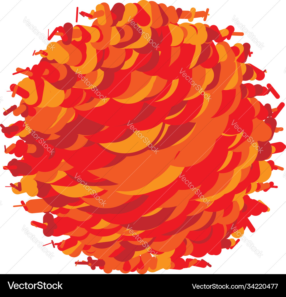 Geometric circle element shape segmented Geometric circle element shape segmented vector image