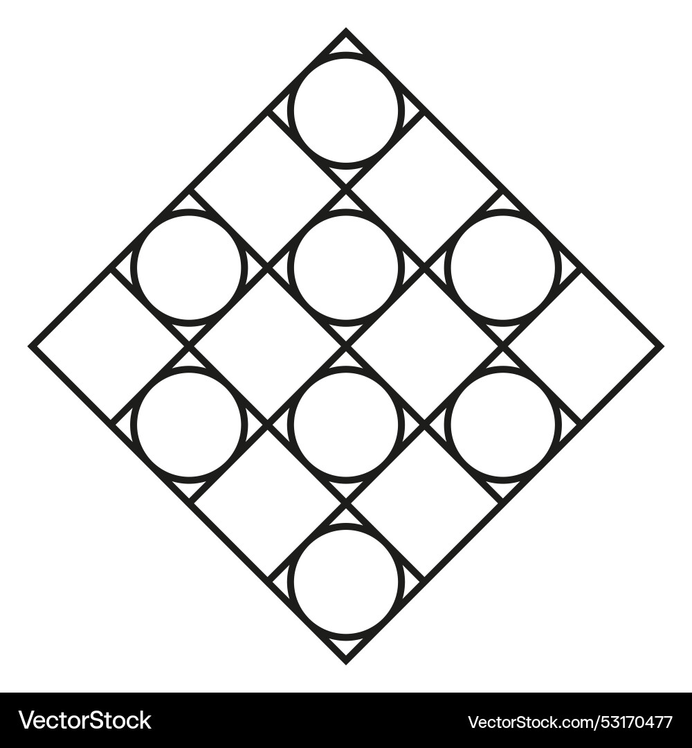Geometric pattern icon circle and square design Geometric pattern icon circle and square design vector image