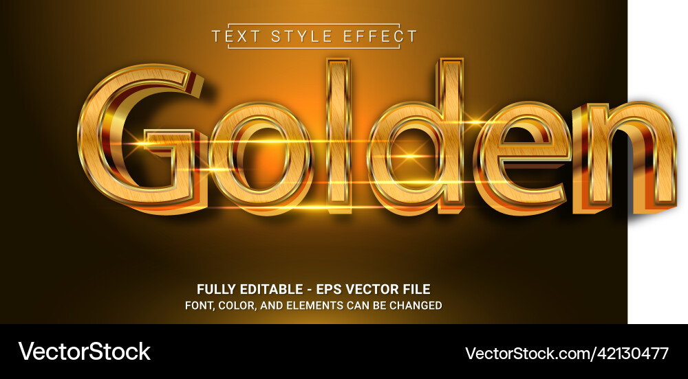 Goldener Text Stil Effekt editierbar Grafik Goldener Text Stil Effekt editierbar Grafik vektorbild