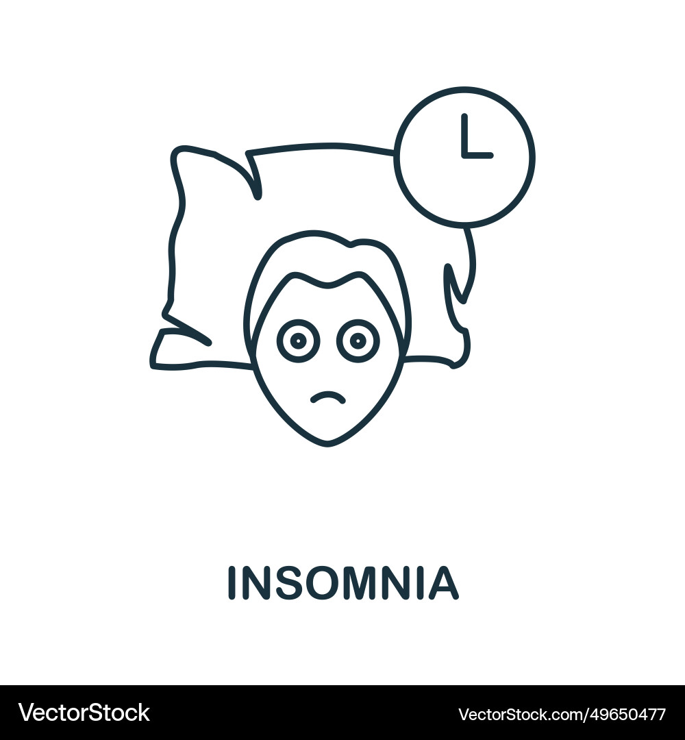 Insomnia icon simple element from well sleep Vector Image