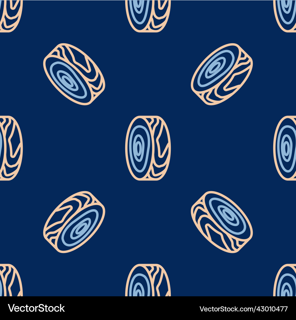 Line tree rings icon isolated seamless pattern Vector Image