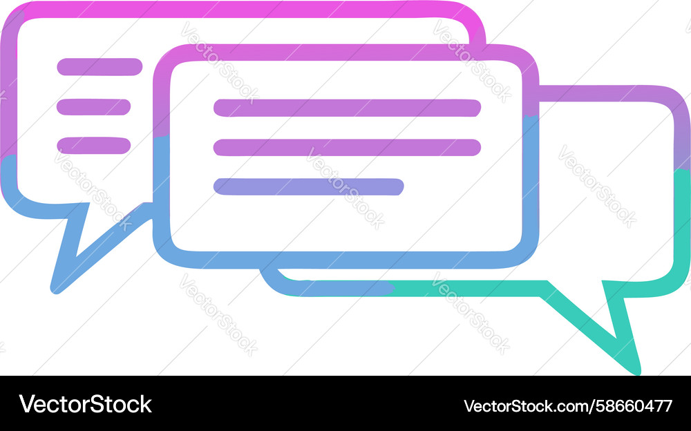 Multiple chat bubbles group messaging icon design Vector Image