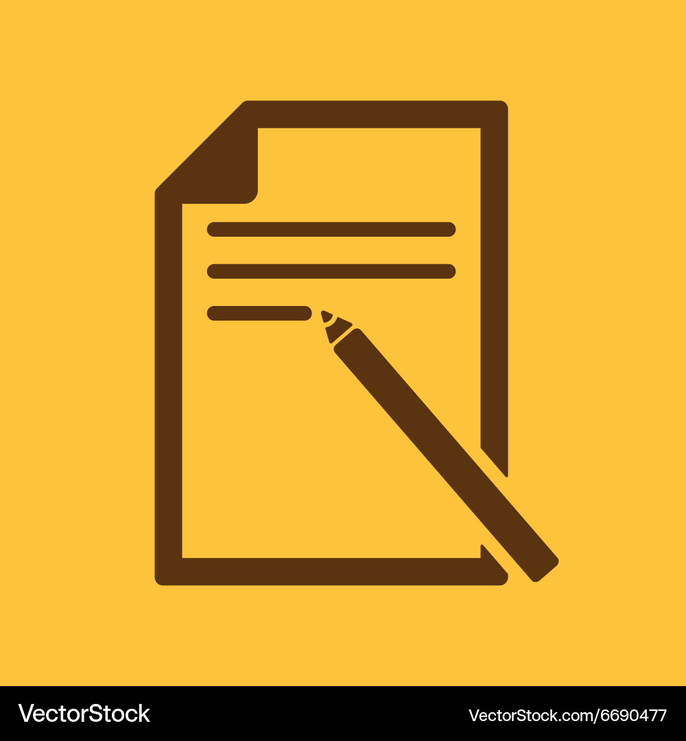 Note paper icon text file symbol flat vector image