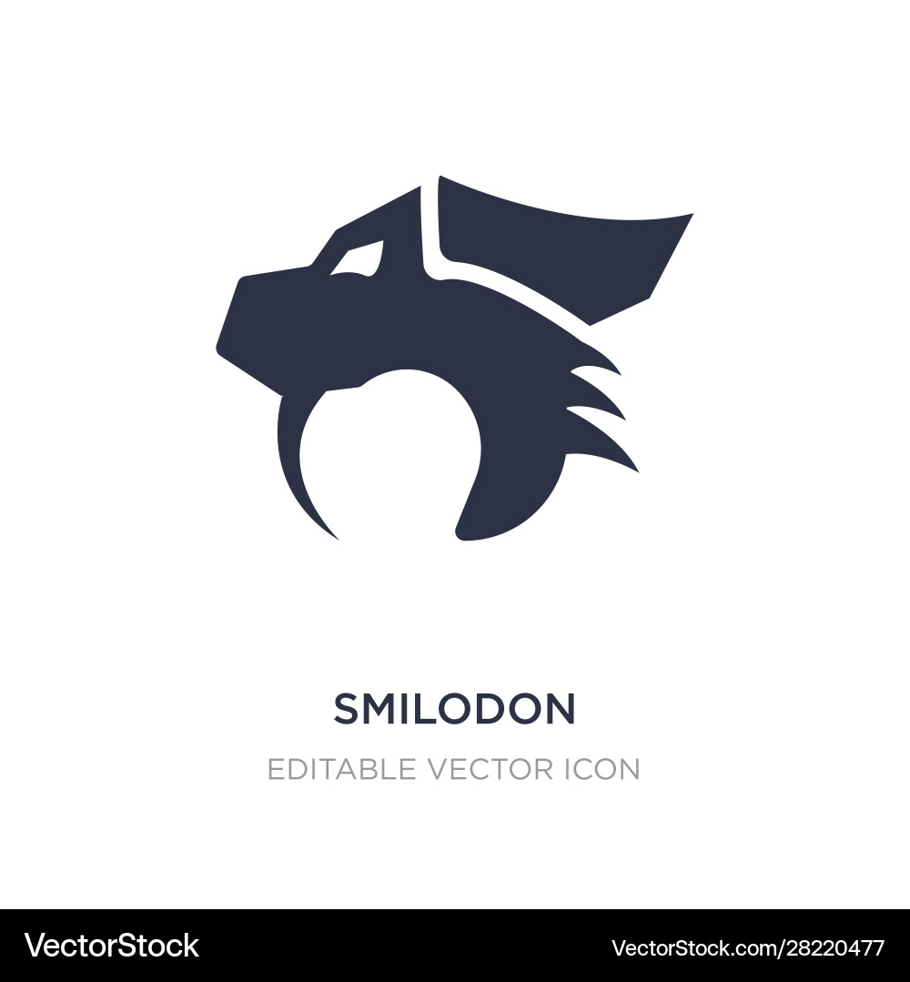 Smilodon icon on white background simple element Smilodon icon on white background simple element vector image