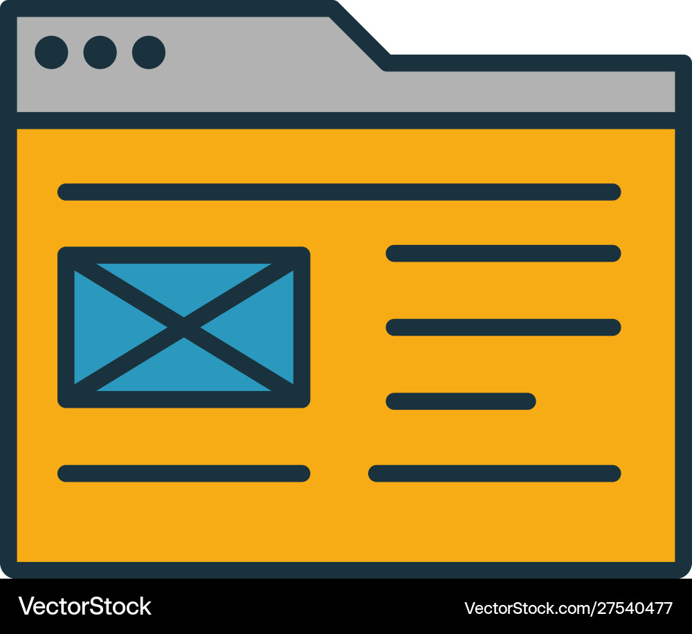 Wireframe icon set four elements in different vector image
