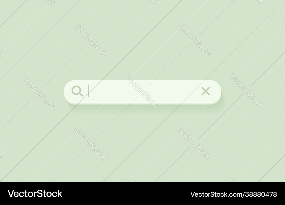 3d search bar browser button for website and ui 3d search bar browser button for website and ui vector image