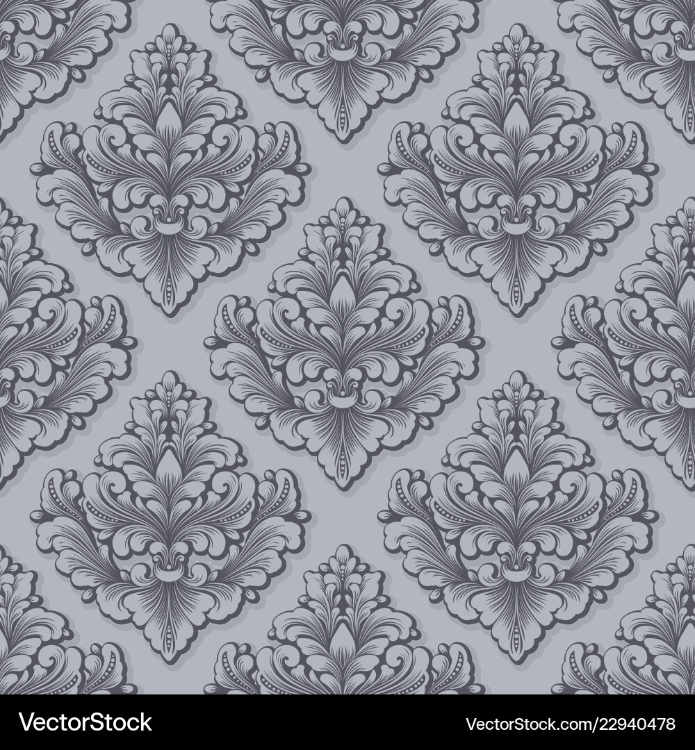 Damask seamless pattern background Damask seamless pattern background vector image