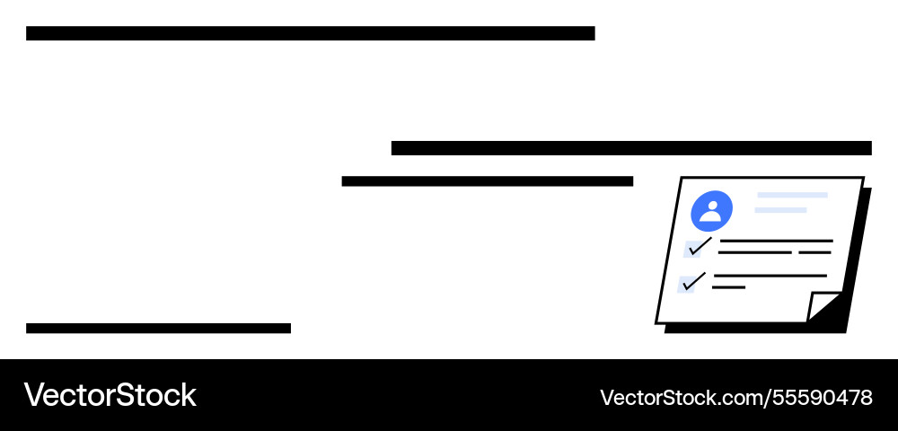 Digital profile with checklist and horizontal Vector Image