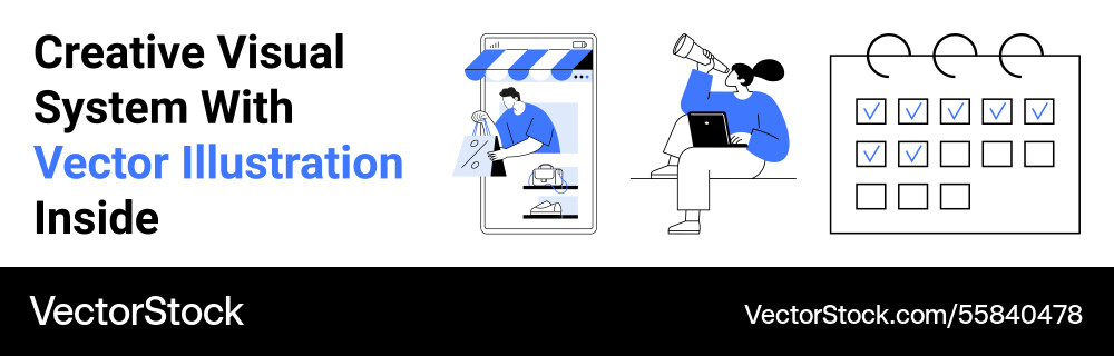 Digital workflow with online storefront remote vector image