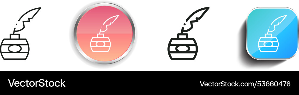 Education icon thin linear regular and button vector image