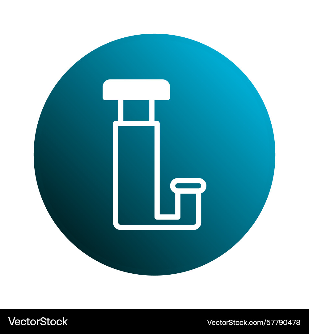 Elegant white pipeline icon design on gradient vector image