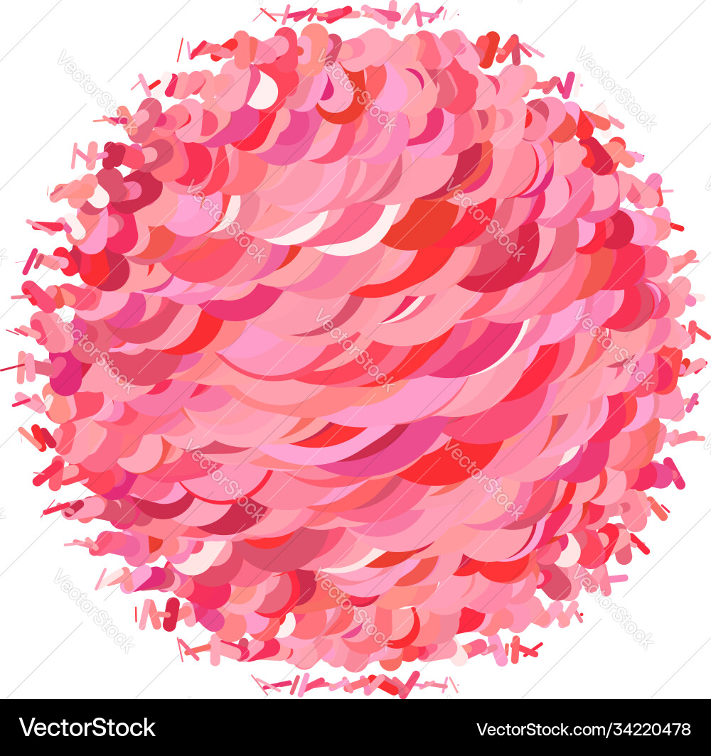 Geometric circle element shape segmented vector image