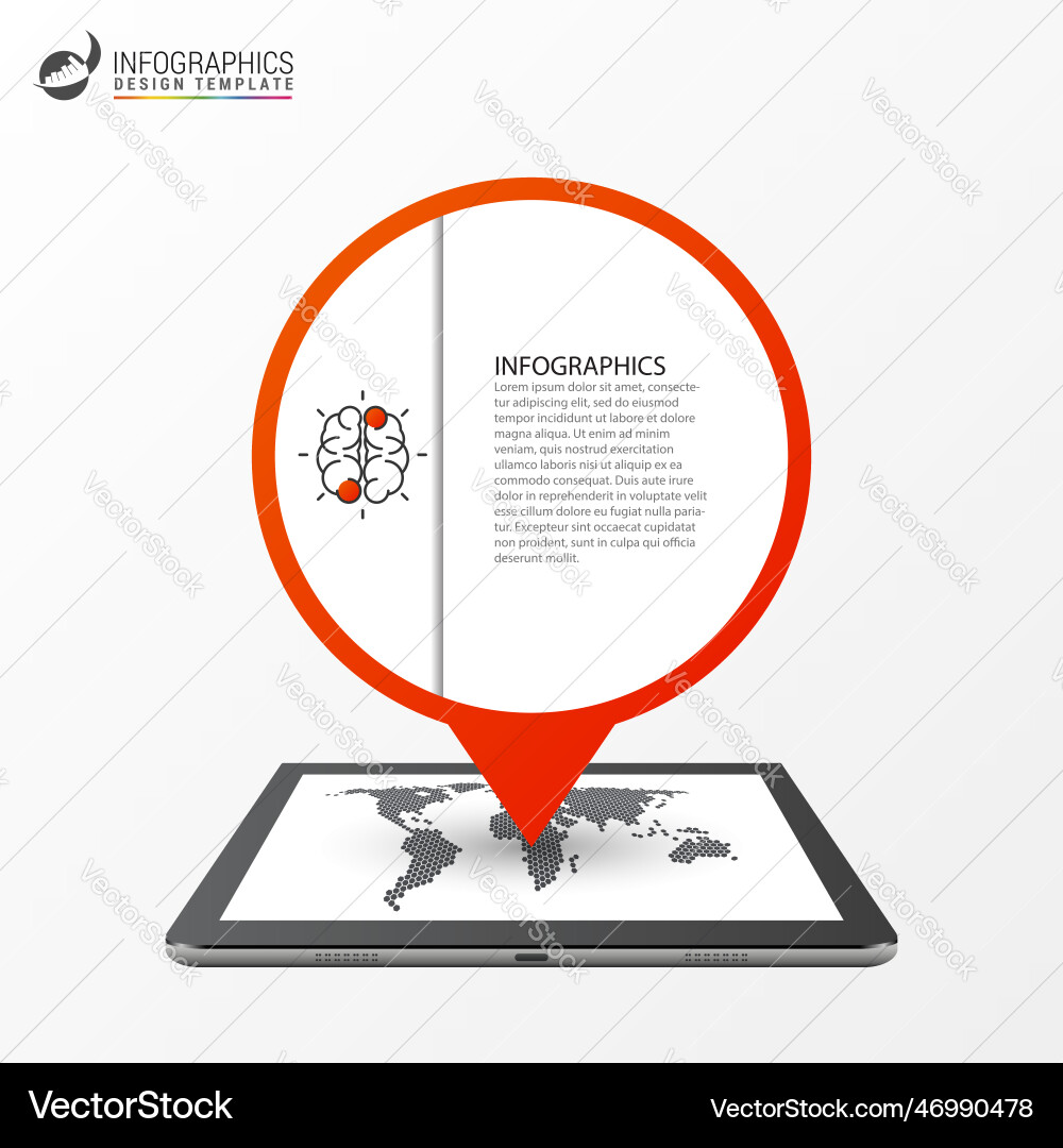 Infographic design report template with location Infographic design report template with location Vector Image