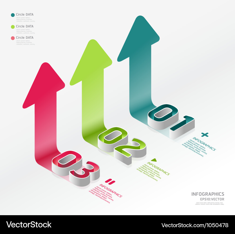 Isometric Graph Chart Data vector image