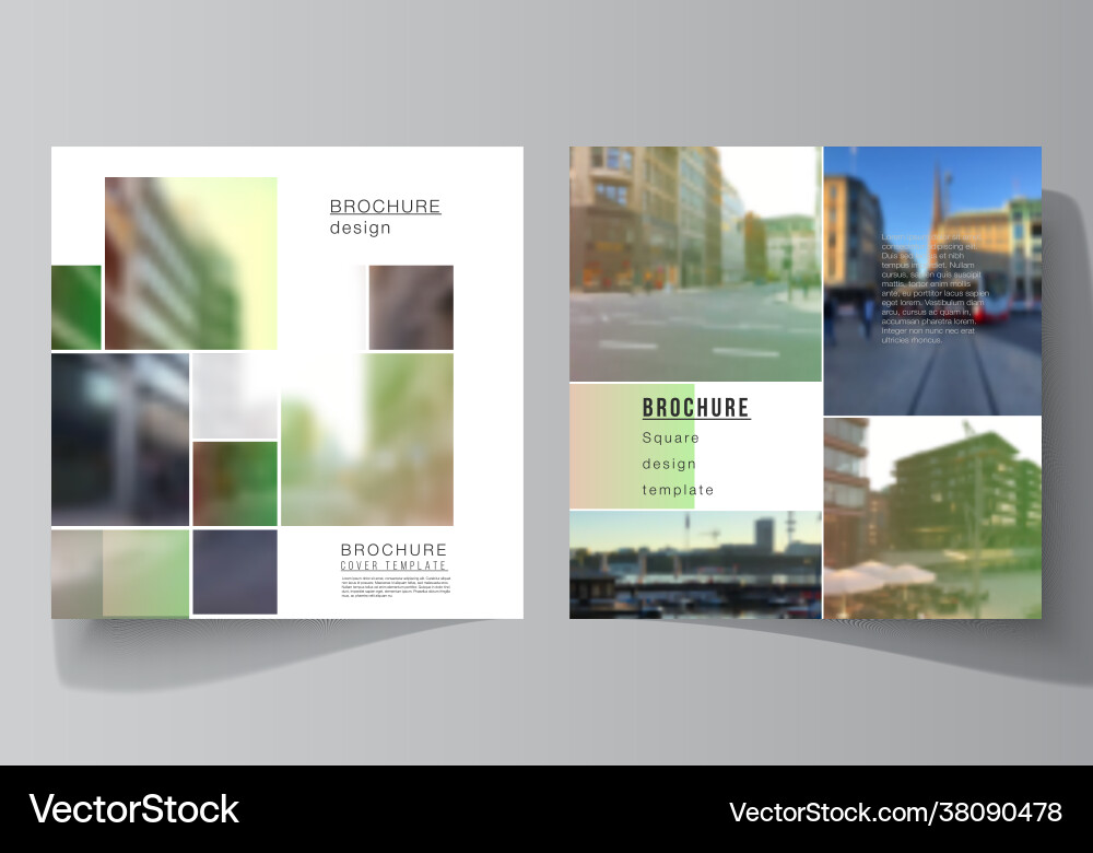Layout two square format covers design Layout two square format covers design Vector Image