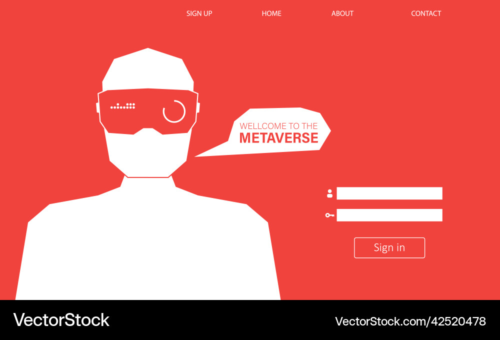 Man with virtual reality vr goggle playing ar vector image