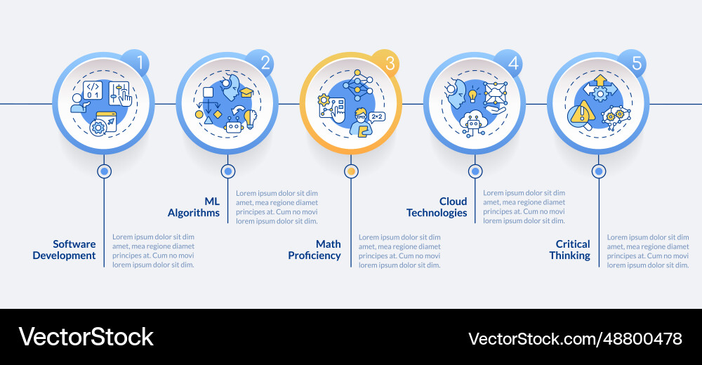 Multicolor ai engineer layout with line icons Multicolor ai engineer layout with line icons vector image