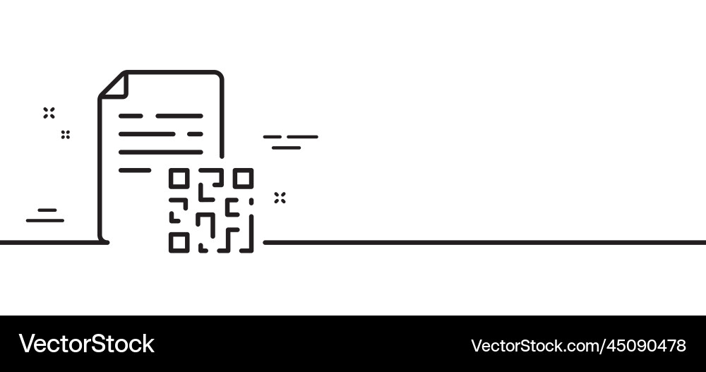 Qr code line icon scan barcode sign Vector Image