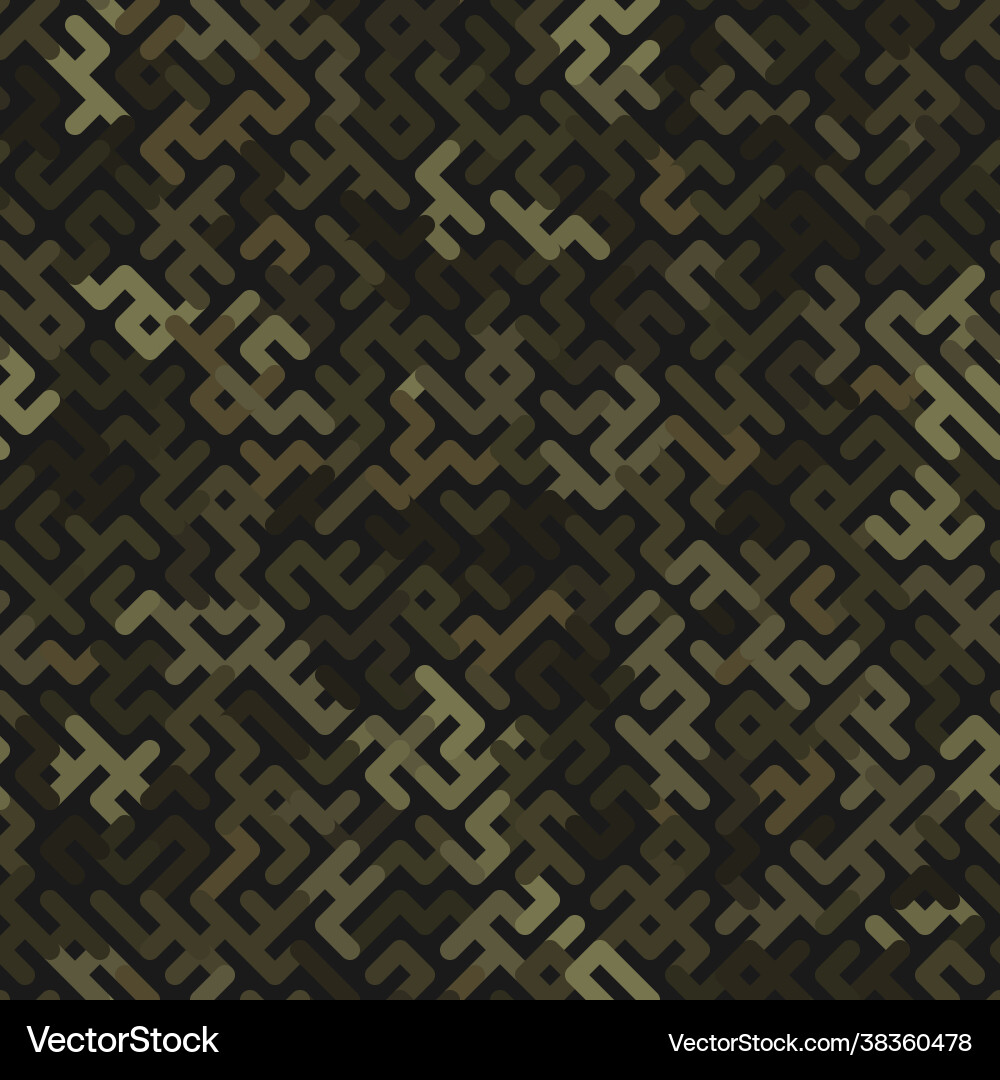 Seamless pattern for army fabric and design vector image