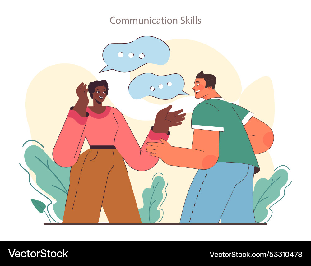 Soft skill development character Soft skill development character vector image